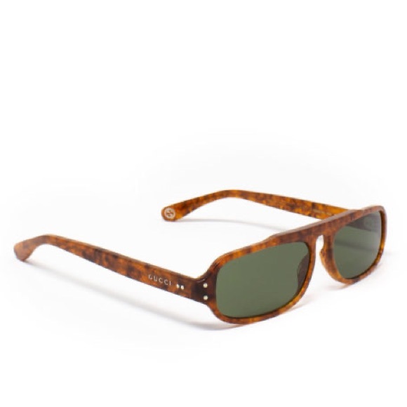 GUCCI LIGHT HAVANA GREEN UNISEX SUNGLASSES GG0615S
